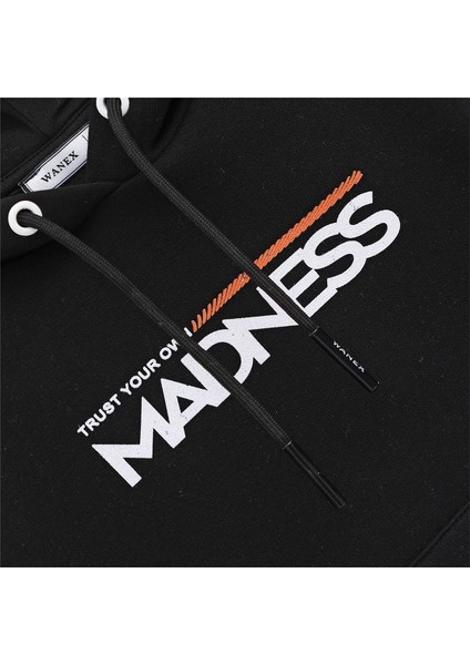 Erkek Çocuk Şardonlu Uzun Kol Kalın Kapşonlu Tişört - 15898 - Siyah fiyatları