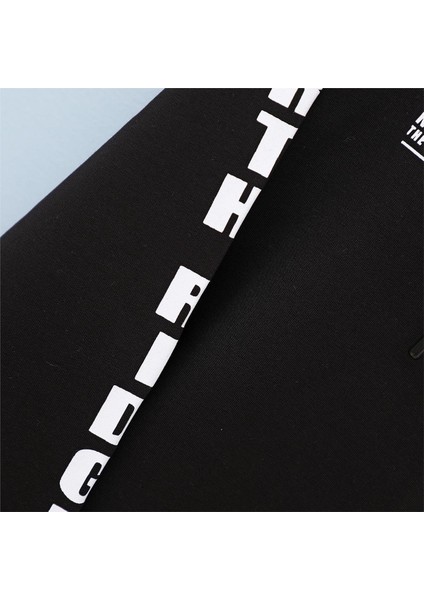 Erkek Çocuk Şardonsuz Uzun Kol Ince Kapşonlu Tişört - 15935 - Siyah modelleri