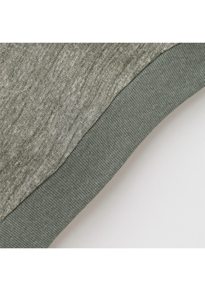 Erkek Çocuk Şardonsuz Uzun Kol Ince Kapşonlu Tişört - 15930 - Haki modelleri