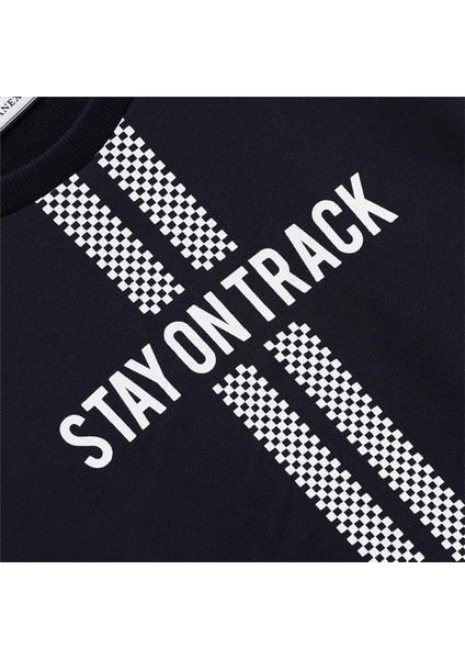 Erkek Çocuk Şardonsuz Uzun Kol Ince Bisiklet Yaka Tişört - 16008 - Lacivert fiyatları