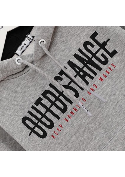 Erkek Çocuk Şardonlu Uzun Kol Kalın Kapşonlu Tişört - 16027 - Melanj fiyatları