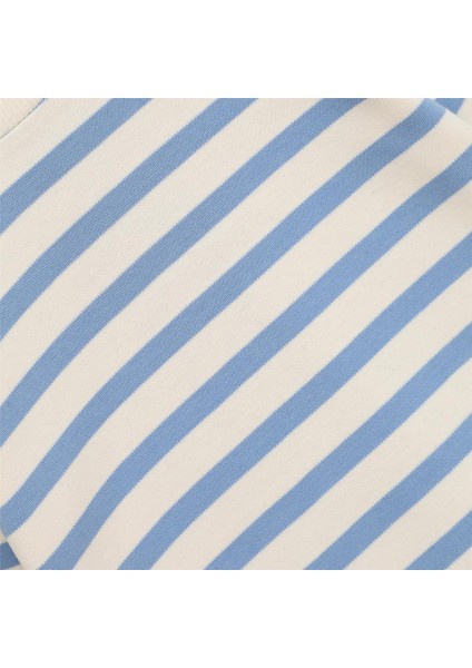 Erkek Çocuk Uzun Kol Ince Bisiklet Yaka Tişört - 16575 - Vanilya - Mavi fiyatları