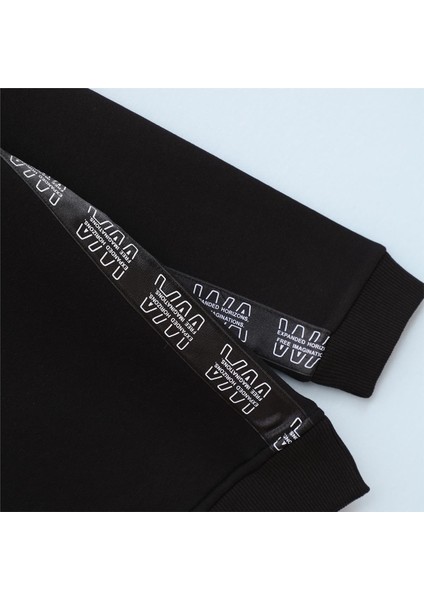 Erkek Çocuk Uzun Kol Kalın Bisiklet Yaka Tişört - 16522 - Siyah fiyatları