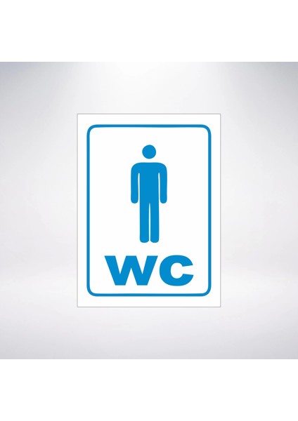 Wc Erkek Sticker 20X28 cm