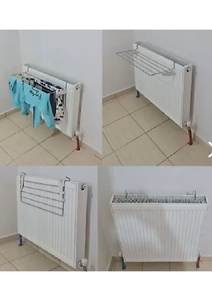 Yakut Serisi -Kalorifer Petek Üstü Çamaşır Kurutma Askısı - Pratik Çamaşır Teli - Kompakt Kurutmalık
