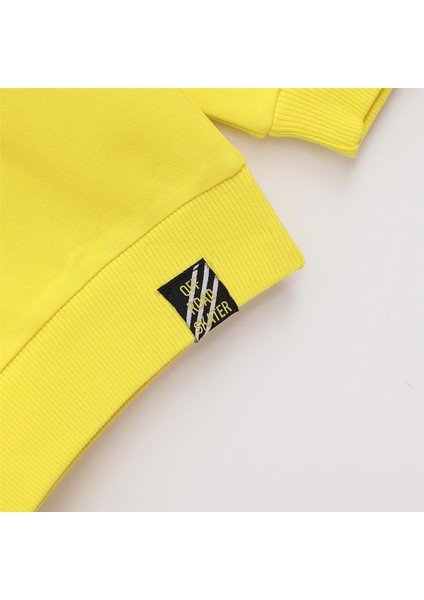 Erkek Çocuk Şardonsuz Uzun Kol Kalın Tişört - 16016 - Siyah - Sarı modelleri