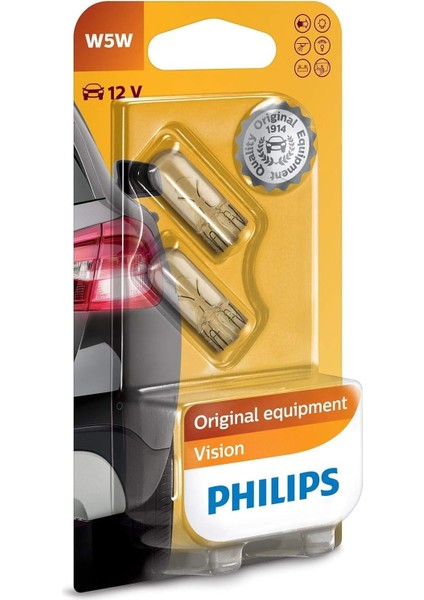 T10 W5W Vision Park ve Iç Mekan Ampulü, 12V, 2'li Paket, Orijinal Sarı Renk 12961B2 fiyatları