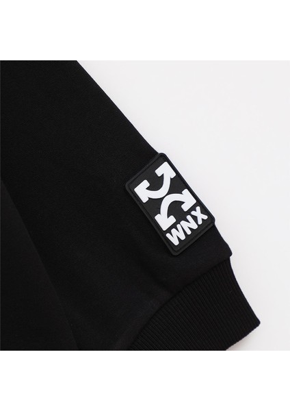 Erkek Çocuk Şardonlu Uzun Kol Kalın Bisiklet Yaka Tişört - 16015 - Siyah modelleri