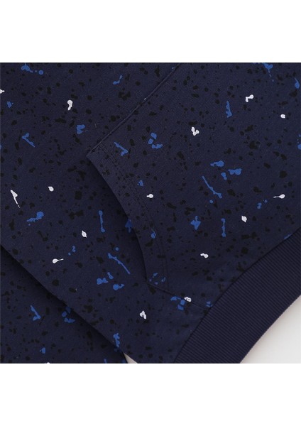 Erkek Çocuk Şardonsuz Uzun Kol Ince Kapşonlu Tişört - 15944 - Lacivert fiyatları