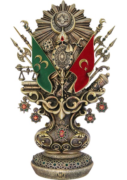 Nakkaş Osmanlı Boytu (Orta Boy | Antik Sarı / Yeşil Taşlı)