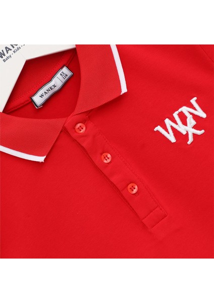 Erkek Çocuk Kısa Kol Polo Yaka Tişört - 15680 - Kırmızı fiyatları