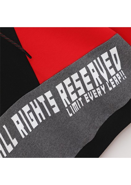 Erkek Çocuk Şardonsuz Uzun Kol Ince Kapşonlu Tişört - 15849 - Kırmızı modelleri