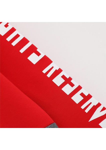 Erkek Çocuk Şardonsuz Uzun Kol Ince Kapşonlu Tişört - 15849 - Kırmızı fırsatları