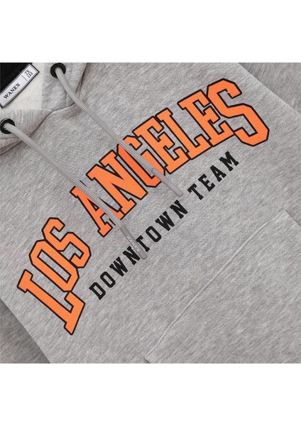 Erkek Çocuk Şardonlu Uzun Kol Kalın Kapşonlu Tişört - 15845 - Melanj fiyatları