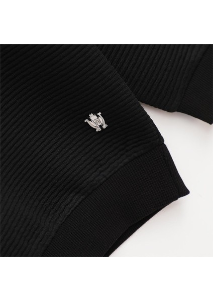 Erkek Çocuk Şardonsuz Uzun Kol Ince Bisiklet Yaka Tişört - 16066 - Siyah fiyatları