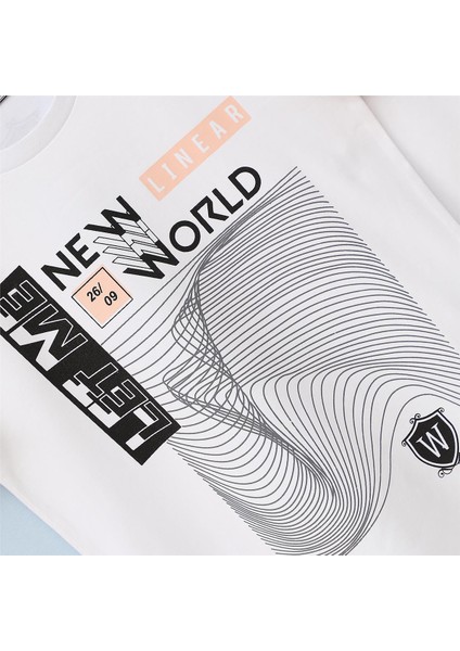 Erkek Çocuk Kısa Kol Tişört - 16063 - Beyaz fiyatları