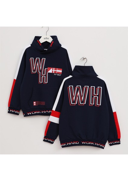 Erkek Çocuk Şardonsuz Uzun Kol Ince Tişört - 15902 - Lacivert