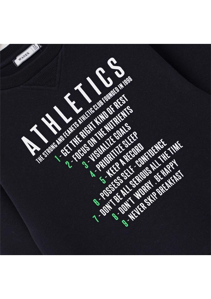 Erkek Çocuk Uzun Kol Kalın Bisiklet Yaka Tişört - 16518 - Lacivert fiyatları