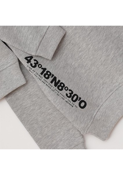 Erkek Çocuk Uzun Kol Kalın Bisiklet Yaka Tişört - 16518 - Melanj modelleri