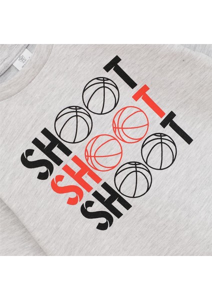 Erkek Çocuk Uzun Kol Ince Bisiklet Yaka Tişört - 16617 - Melanj fiyatları