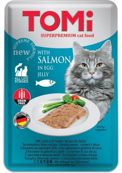 Kedi Somon ve Yumurta Tahılsız Pouch Mama 100GR (Pate) Ynsmr