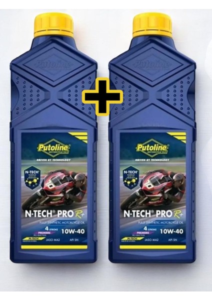 2 Adet N-Tech Pro R+ Tam Sentetik 4 Zamanlı 10W40 Motosiklet Yağı + Yağ Dolum Aparatı