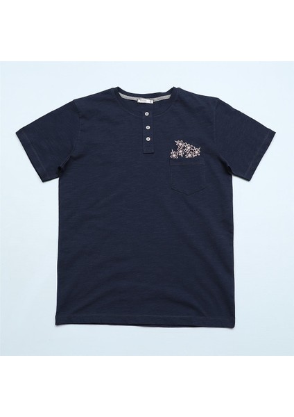 Erkek Çocuk Kısa Kol Tişört - 16826 - Lacivert