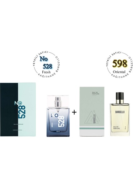 598 + No: 528 Unisex / Erkek Parfüm EDP 50 ml Oriental / Fresh