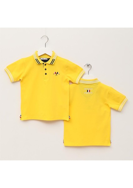 Erkek Çocuk Kısa Kol Tişört - E-155 - Sarı