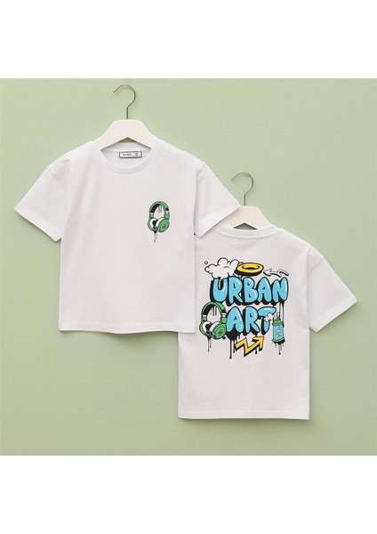 Erkek Çocuk Süprem Kısa Kol Tişört - (2 Yaş-7 Yaş) - 16878 - Beyaz