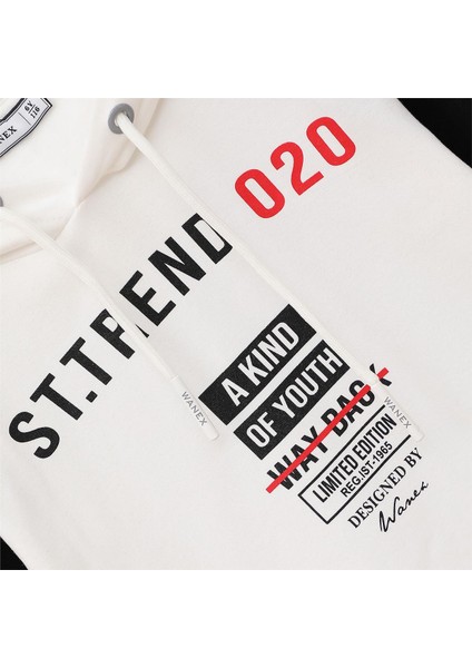 Erkek Çocuk Şardonlu Uzun Kol Kalın Kapşonlu Tişört - 14949 - Vanilya fiyatları