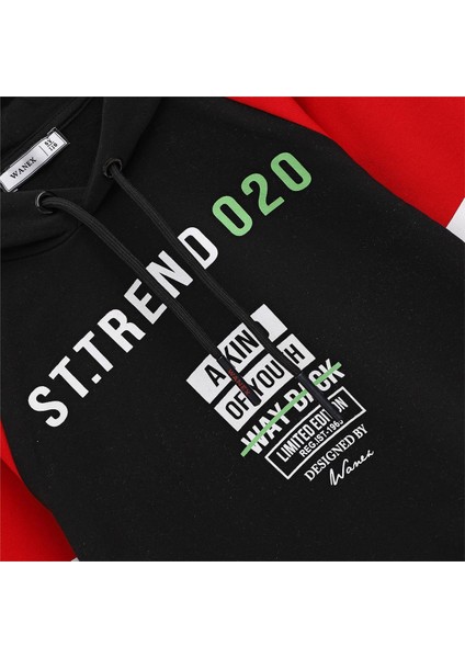 Erkek Çocuk Şardonlu Uzun Kol Kalın Kapşonlu Tişört - 14949 - Siyah fiyatları