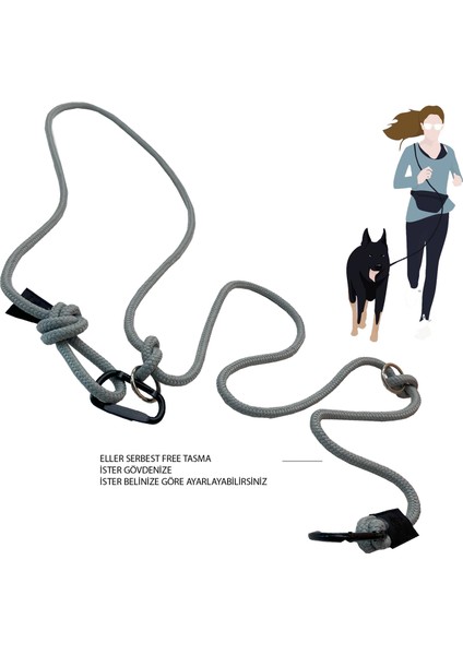 Eller Serbest Free Koşu ve Yürüyüş Gezdirme Kayışı Tasması