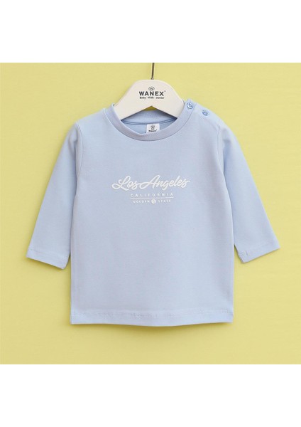 Erkek Çocuk Şardonsuz Uzun Kol Ince Tişört - 16777 - Mavi