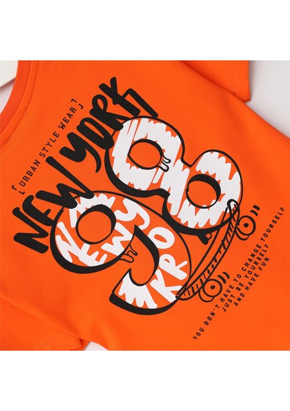 Erkek Çocuk Kısa Kol Tişört - 16766 - Oranj modelleri