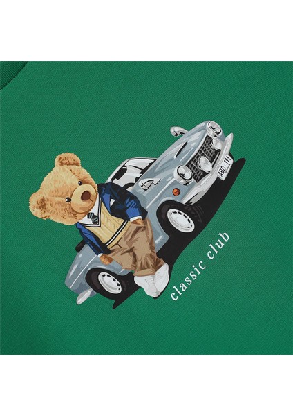 Erkek Çocuk O Yaka Uzun Kol Ince Tişört - (2 Yaş-7 Yaş) - 16623 - Yeşil fiyatları