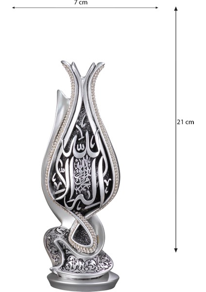 Zarif Lale Tevhid Boytu (Küçük Boy - Gümüş)