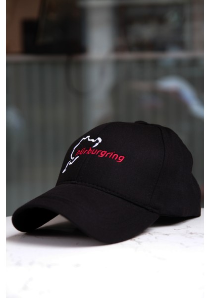 Nurburgring Nakışlı Siyah Şapka