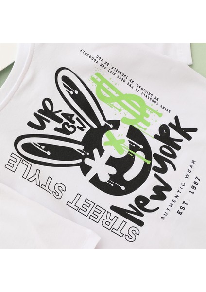 Erkek Çocuk Kısa Kol Tişört - 16941 - Beyaz modelleri