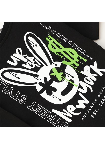 Erkek Çocuk Kısa Kol Tişört - 16941 - Siyah modelleri