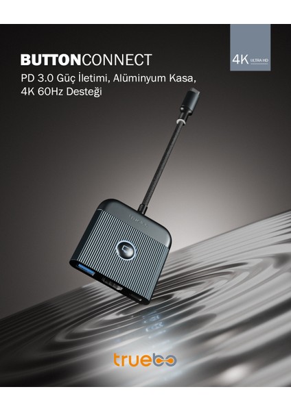 ButtonConnect 3in1 Aç/Kapa Tuşu HDMI Hub