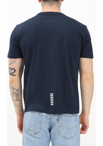 Erkek Ea7 Bisiklet Yaka T-Shirt - Mavi fiyatları