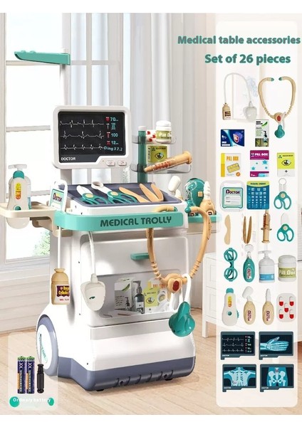 Çocuk Doktor Oyuncakları Seti Simülasyon Oskültasyon Tıbbi Kutu Bebek Hediyesi Ürün Resim Gösterileri Için Parça Sayısı Geçerli Olacaktır (Yurt Dışından)