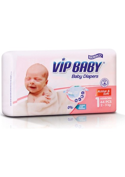 Vıp Baby Active&soft 1 Yenidoğan 44 Adet x 4 Bebek Bezi