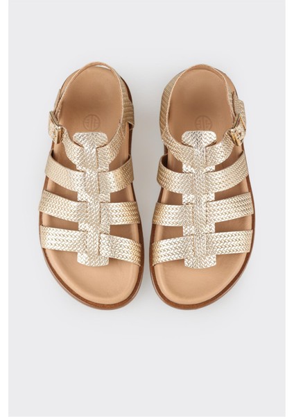 Kahve Deri Kadın Düz Sandalet fırsatları