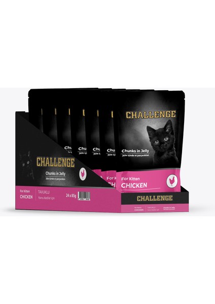 Pouch Challenge Yavru Tavuklu Yaş Mama 85 GRX24AD