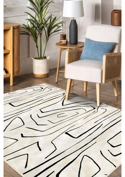 Palento Modern Desen Kaymaz Taban Salon - Oturma Odası Halısı