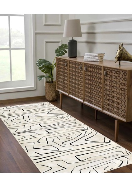 Palento Modern Desen Kaymaz Taban Salon - Oturma Odası Halısı
