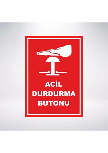 Aci Durdurma Butonu Sticker 20X28 cm