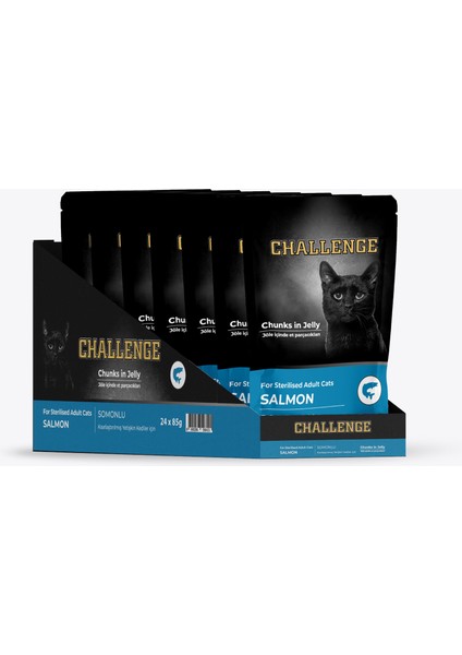 Somonlu Pouch Challenge Kısırlaştırılmış Yetişkin Kedi Pouch 85 GRX24AD